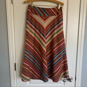 Lauren Ralph Lauren southwestern linen striped skirt